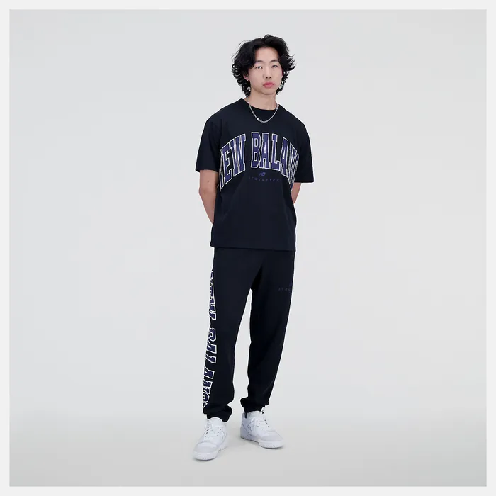 New Balance Unissentials Warped Classics Cotton Jersey TShirt BLACK MenWomen Matching Sets New Balance Unissentials Warped Classics Cotton Jersey TShirt BLACK MenWomen Matching Sets