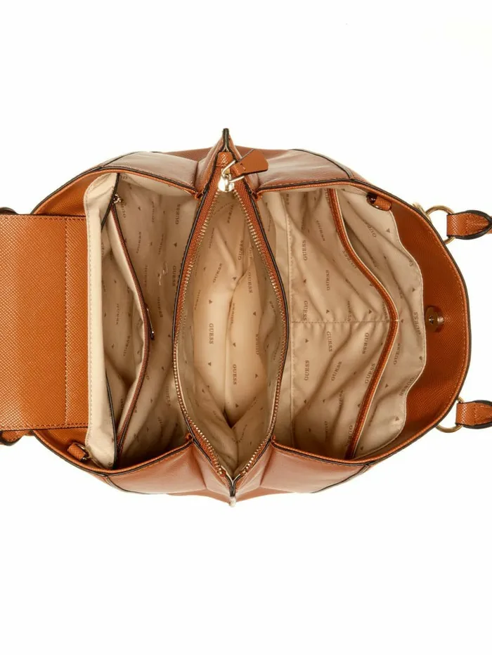 Noelle Girlfriend Satchel Light Cognac Handbags GUESS Women Noelle Girlfriend Satchel Light Cognac Handbags GUESS Women