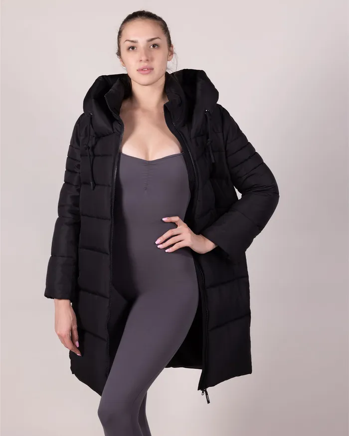 Outerwear Bloch Adult Bloch Longline Puffer Black Outerwear Bloch Adult Bloch Longline Puffer Black