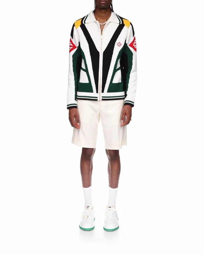 Outerwear Men Casablanca Paris Casa Racing Knit Jacket Outerwear Men Casablanca Paris Casa Racing Knit Jacket