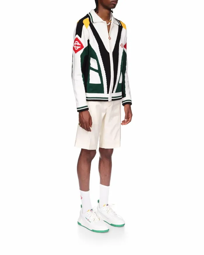 Outerwear Men Casablanca Paris Casa Racing Knit Jacket Outerwear Men Casablanca Paris Casa Racing Knit Jacket