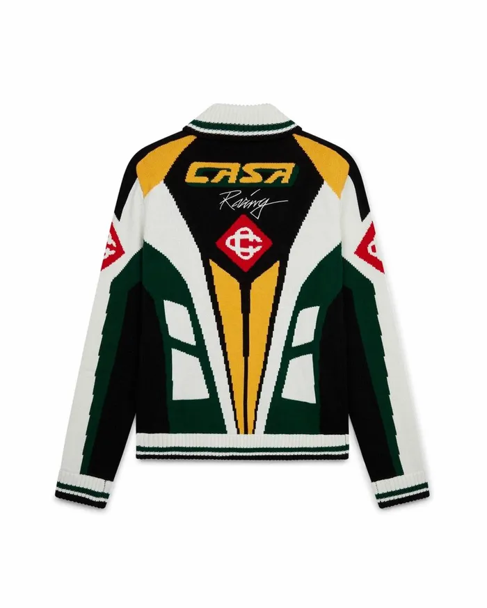 Outerwear Men Casablanca Paris Casa Racing Knit Jacket Outerwear Men Casablanca Paris Casa Racing Knit Jacket