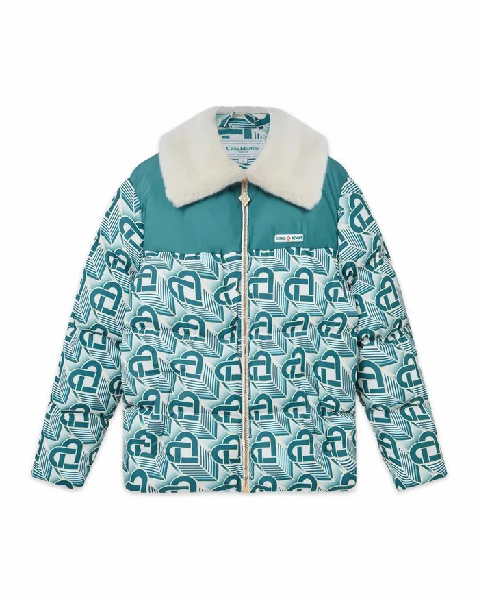 Outerwear Men Casablanca Paris Heart Monogram Puffer Jacket