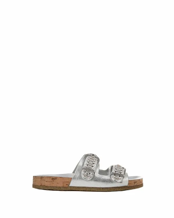 Paige Buckle Sandal Silver Women Veronica Beard Shoes Paige Buckle Sandal Silver Women Veronica Beard Shoes
