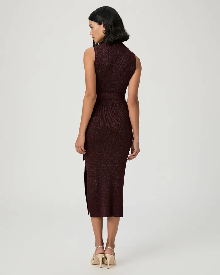PAIGE Zoelle Dress 8211 Burgundy Sparkle Women Dresses