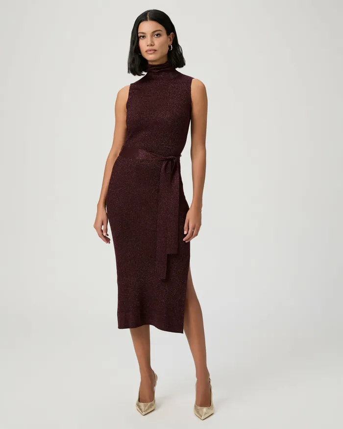 PAIGE Zoelle Dress 8211 Burgundy Sparkle Women Dresses
