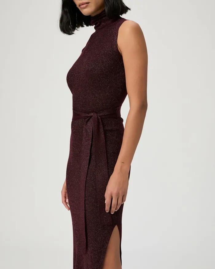 PAIGE Zoelle Dress 8211 Burgundy Sparkle Women Dresses