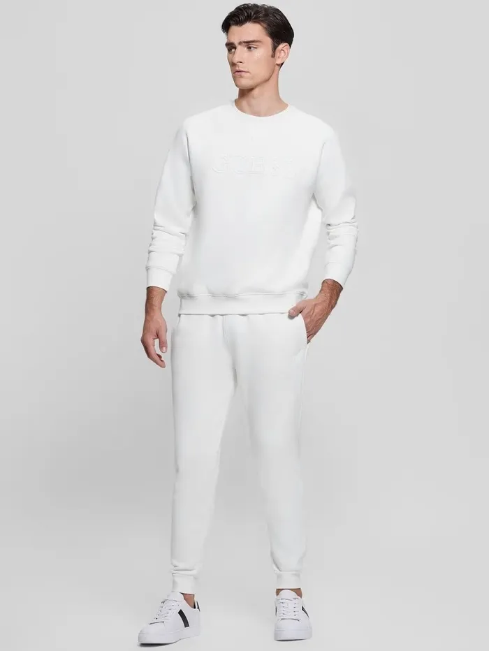 Pants and Shorts GUESS Men Eco Aldwin Logo Pants BlancScuffy Pants and Shorts GUESS Men Eco Aldwin Logo Pants BlancScuffy