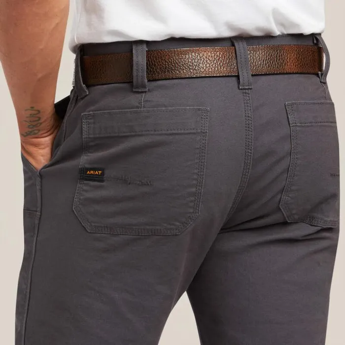 Pants and Shorts Men Ariat Rebar M7 Slim DuraStretch Made Tough Double Front Straight Pant Rebar Grey Pants and Shorts Men Ariat Rebar M7 Slim DuraStretch Made Tough Double Front Straight Pant Rebar Grey