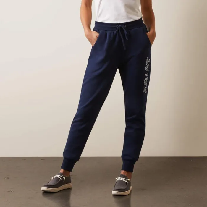 Pants and Shorts Women Ariat Real Jogger Navy Eclipse