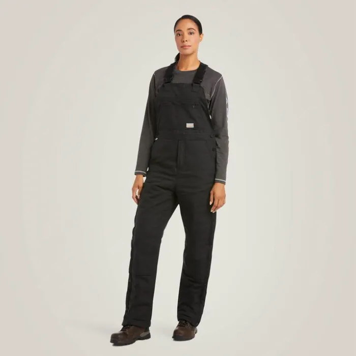 Pants and Shorts Women Ariat Rebar DuraCanvas Stretch Insulated Bib Black Pants and Shorts Women Ariat Rebar DuraCanvas Stretch Insulated Bib Black