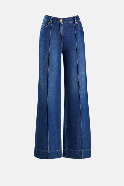 Pants Luisa Spagnoli Women Abati Abati Avio Blue Pants Luisa Spagnoli Women Abati Abati Avio Blue