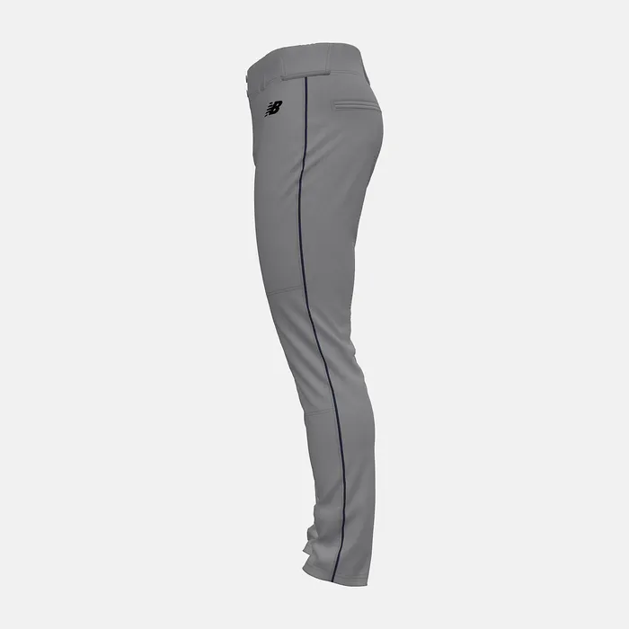 Pants New Balance Men Adversary 2 Baseball Piped Pant Tapered GREY with NAVY Pants New Balance Men Adversary 2 Baseball Piped Pant Tapered GREY with NAVY