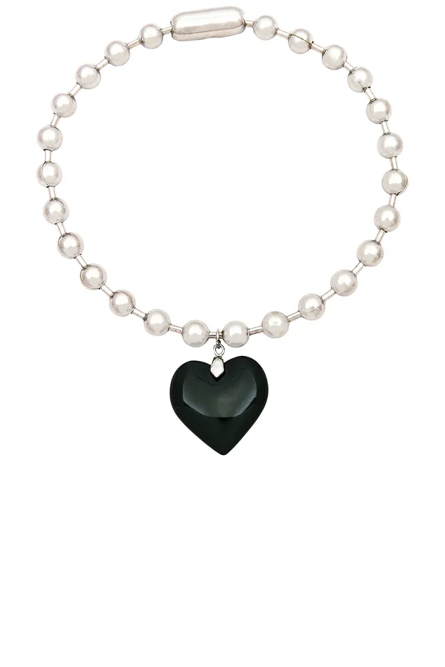 Parker Necklace Silver and Black Women Lovers and Friends Jewelry