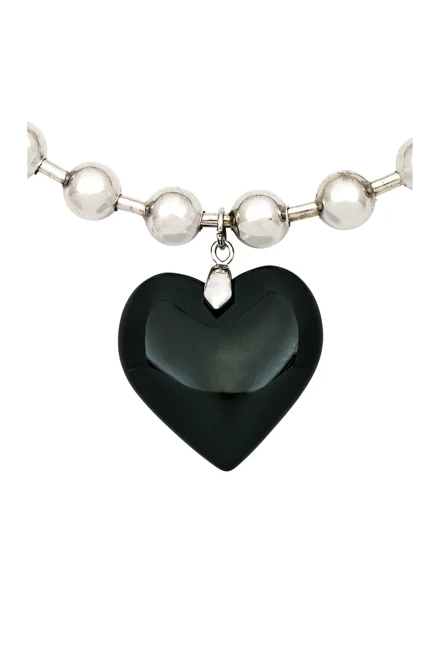 Parker Necklace Silver and Black Women Lovers and Friends Jewelry