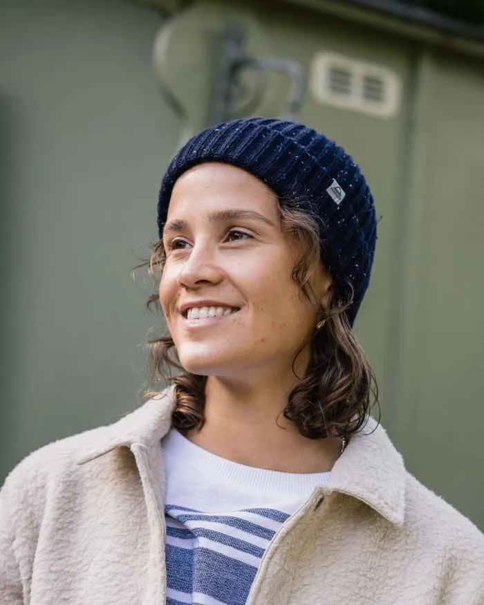 Passenger Beanies Fisherman 20 Recycled Cotton Beanie Deep Navy Deep Navy 8211 WomenMen