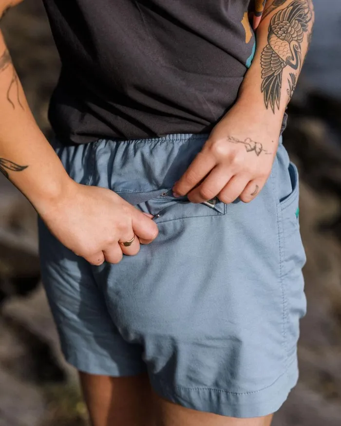 Passenger Bottoms Basswood Organic Cotton Short Faded Denim Faded Denim 8211 Women