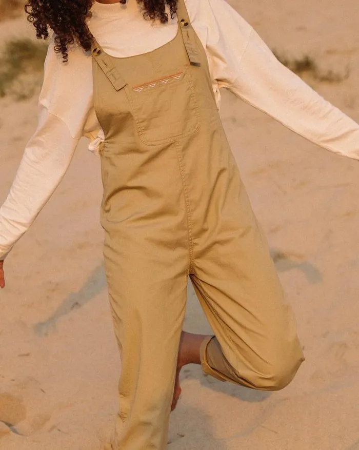Passenger Bottoms Faye Organic Cotton Dungarees Biscuit Biscuit 8211 Women
