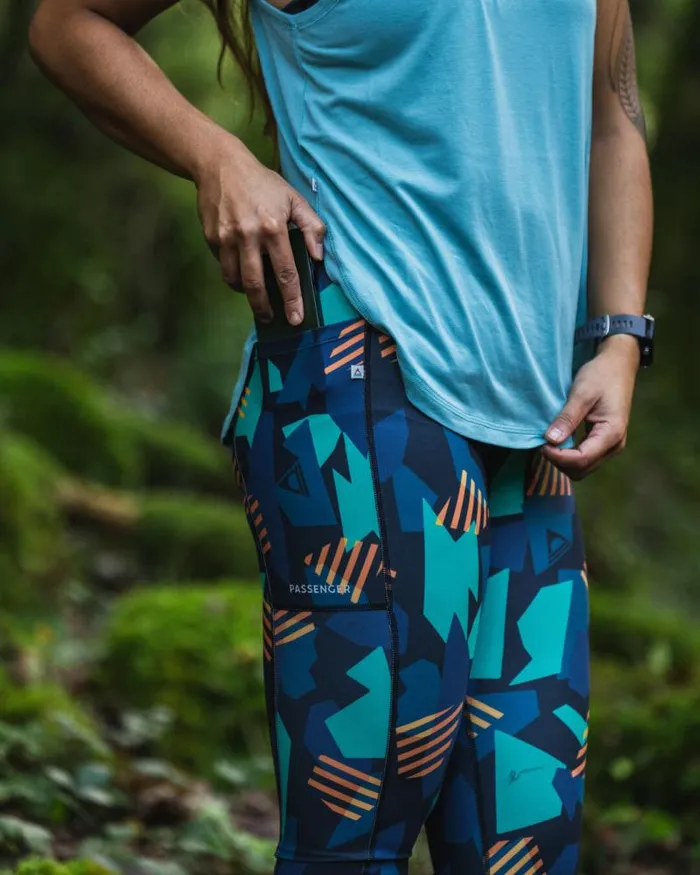 Passenger Bottoms Fresh Air 20 Recycled Leggings Deep Navy Camo Deep Navy Camo 8211 Women
