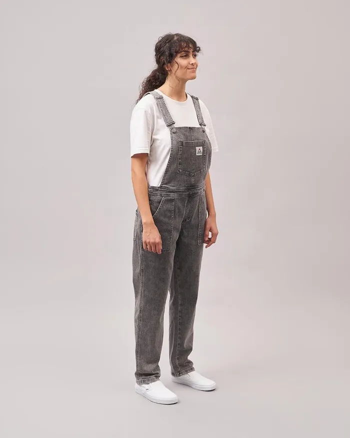 Passenger Bottoms Roamist Organic Cotton Dungarees Washed Black Denim Washed Black Denim 8211 Women