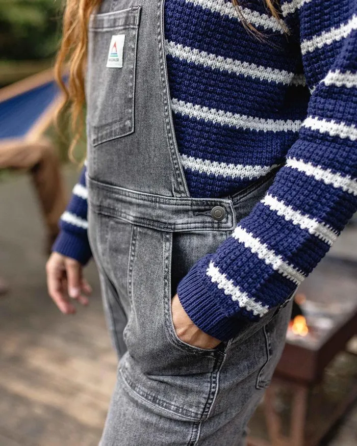 Passenger Bottoms Roamist Organic Cotton Dungarees Washed Black Denim Washed Black Denim 8211 Women