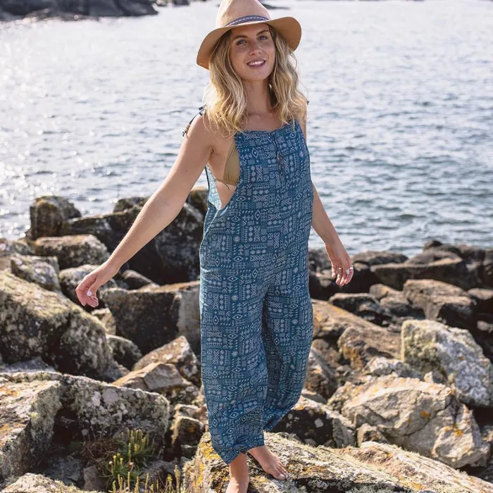 Passenger Bottoms Spirit Jumpsuit Blue Coral Geo Tile Blue Coral Geo Tile 8211 Women