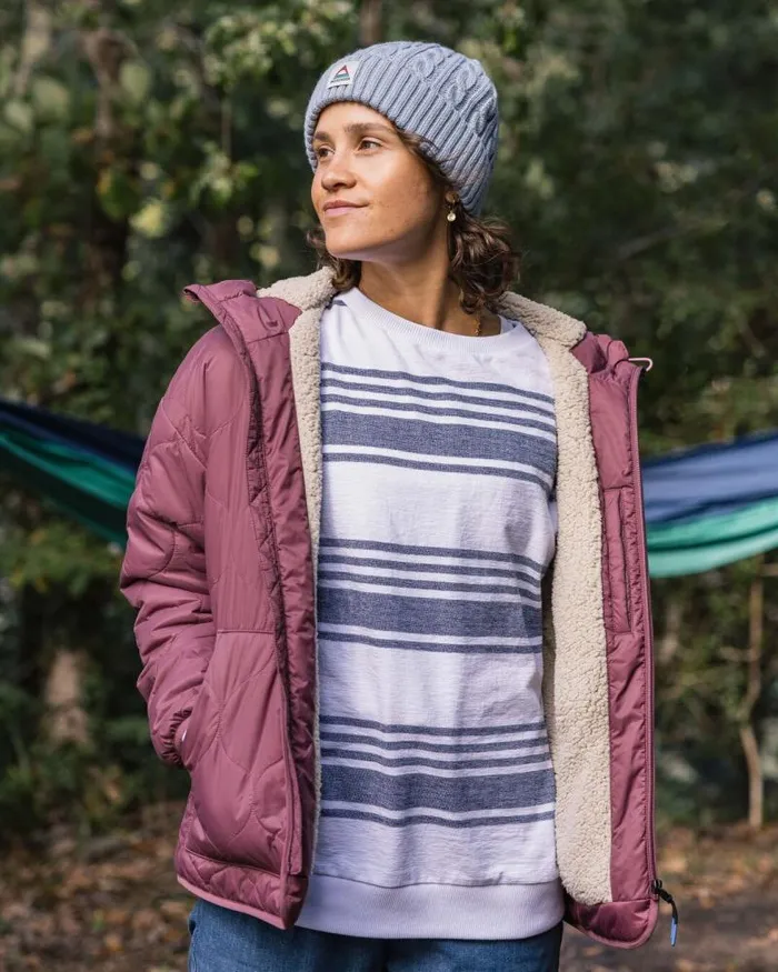 Passenger Jackets Earthy Recycled Sherpa Lined Insulated Jacket Crushed Berry Crushed Berry 8211 Women