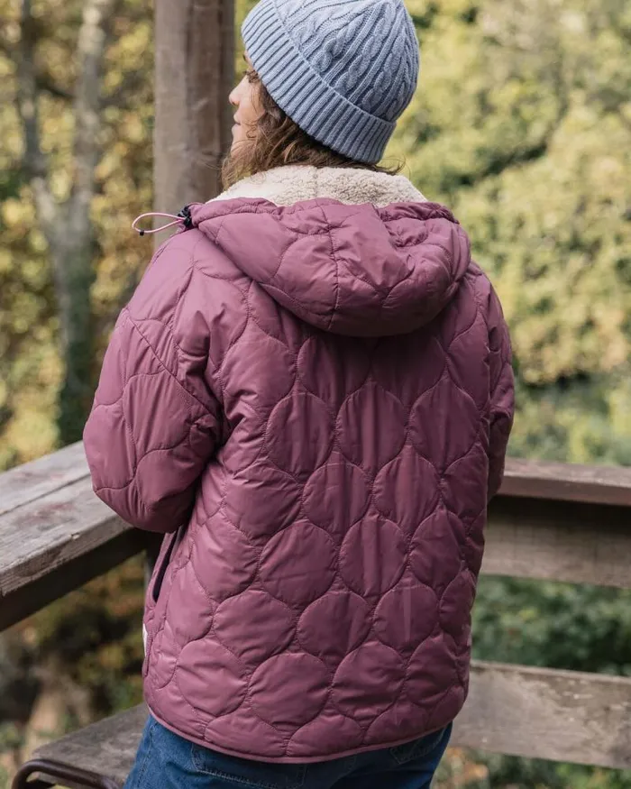 Passenger Jackets Earthy Recycled Sherpa Lined Insulated Jacket Crushed Berry Crushed Berry 8211 Women