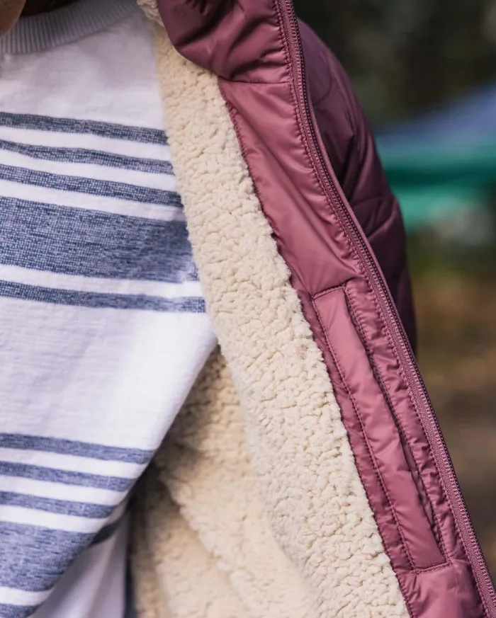 Passenger Jackets Earthy Recycled Sherpa Lined Insulated Jacket Crushed Berry Crushed Berry 8211 Women