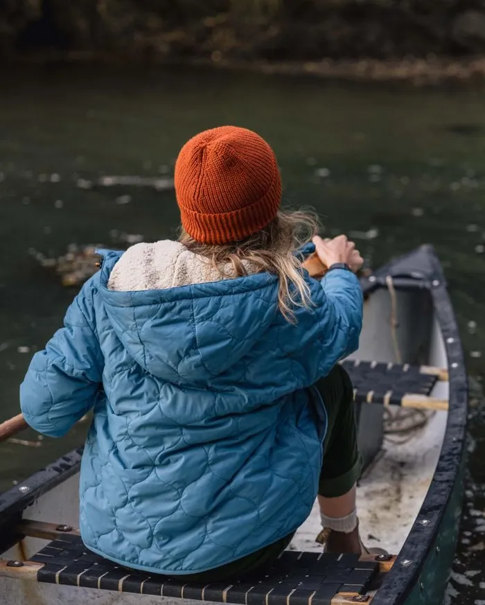 Passenger Jackets Earthy Recycled Sherpa Lined Insulated Jacket Washed Blue Washed Blue 8211 Women