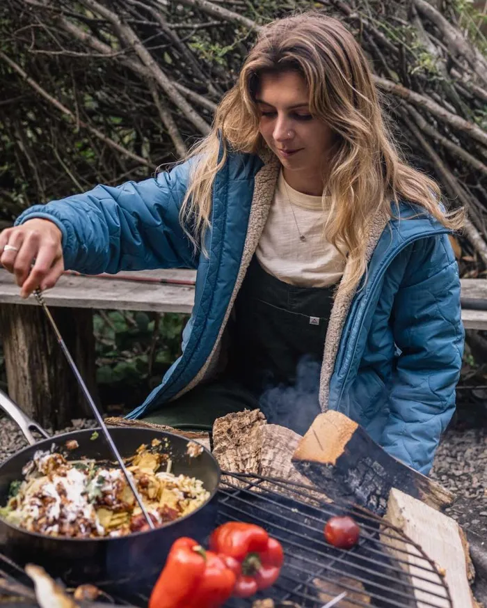 Passenger Jackets Earthy Recycled Sherpa Lined Insulated Jacket Washed Blue Washed Blue 8211 Women
