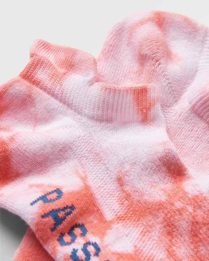 Passenger Socks Organic Trainer Socks Tie Dye Shell Pink Tie Dye Shell Pink 8211 Women