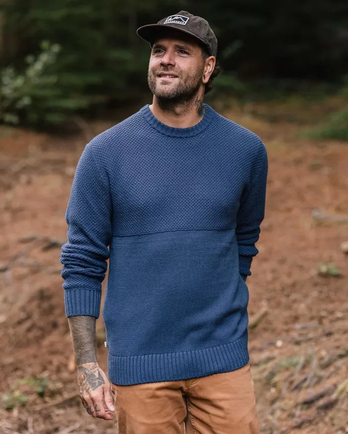 Passenger Tops Swell Knitted Jumper Dark Denim Dark Denim 8211 Men