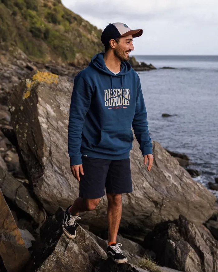 Passenger Tops Yuca Organic Cotton Hoodie Dark Denim Dark Denim 8211 Men