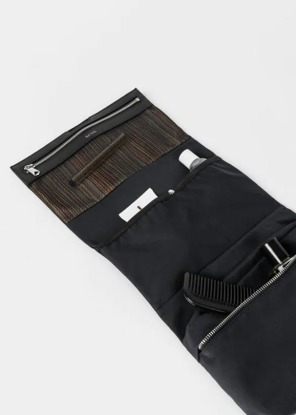 Paul Smith Bags CottonBlend Canvas FoldOut Wash Bag Navy 8211 Mens
