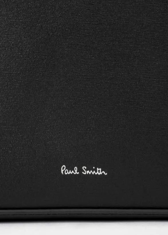 Paul Smith Bags Leather Signature Wash Bag Black 8211 Mens