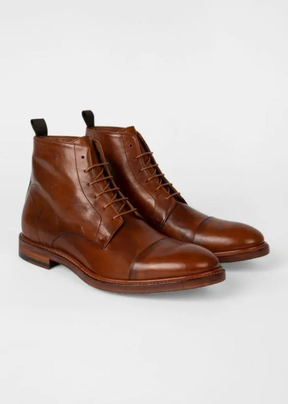 Paul Smith Boots Calf Leather 039Jarman039 Boots Tan 8211 Mens