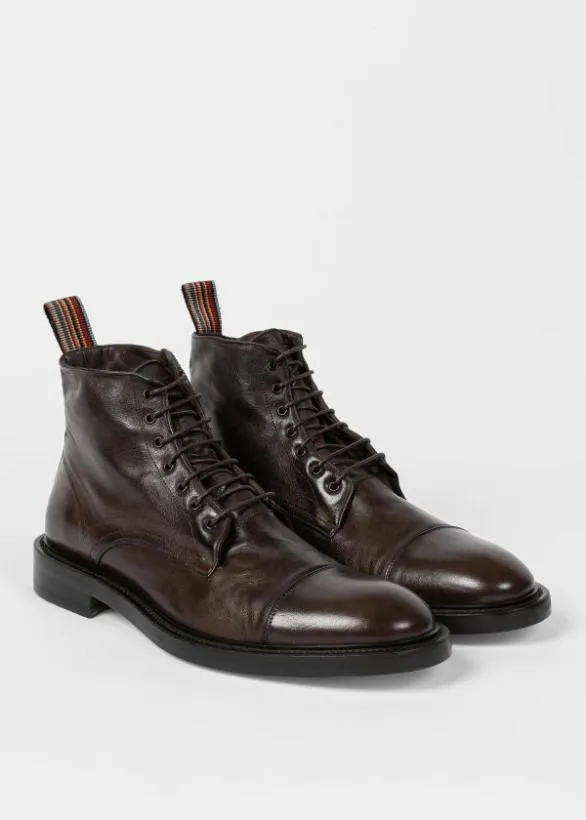 Paul Smith Boots Leather 039Newland039 Boots Dark Brown 8211 Mens