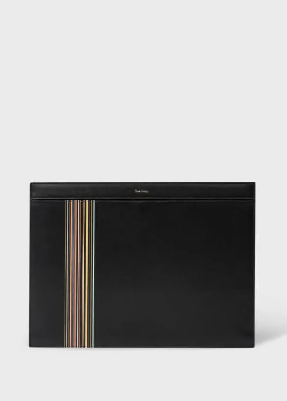Paul Smith Cases and Covers 039Signature Stripe Block039 Document Case Black 8211 Mens Paul Smith Cases and Covers 039Signature Stripe Block039 Document Case Black 8211 Mens