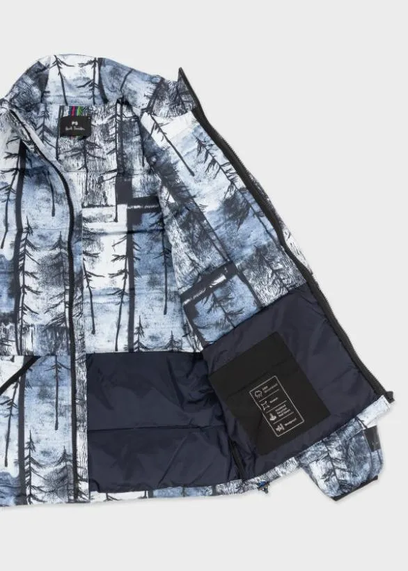 Paul Smith Coats and Jackets 039Alpes039 Padded Down Coat Blue 8211 Mens