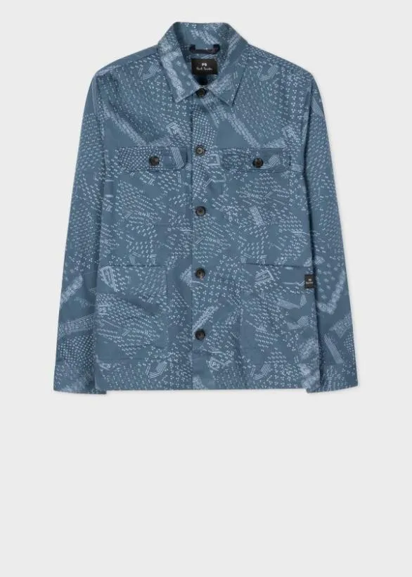 Paul Smith Coats and Jackets 039Bandana039 Print Cotton Worker Jacket Blue 8211 Mens Paul Smith Coats and Jackets 039Bandana039 Print Cotton Worker Jacket Blue 8211 Mens