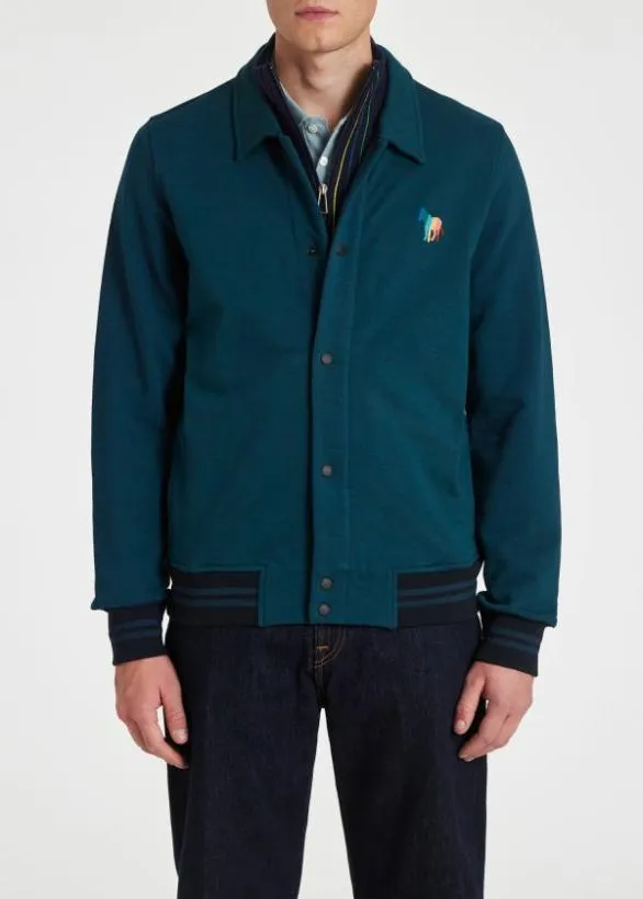 Paul Smith Coats and Jackets 039Broad Stripe Zebra039 Varsity Jacket Navy 8211 Mens