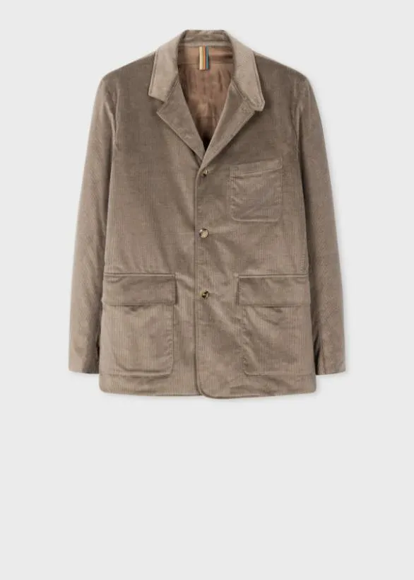 Paul Smith Coats and Jackets Corduroy Wadded Work Jacket Grey 8211 Mens