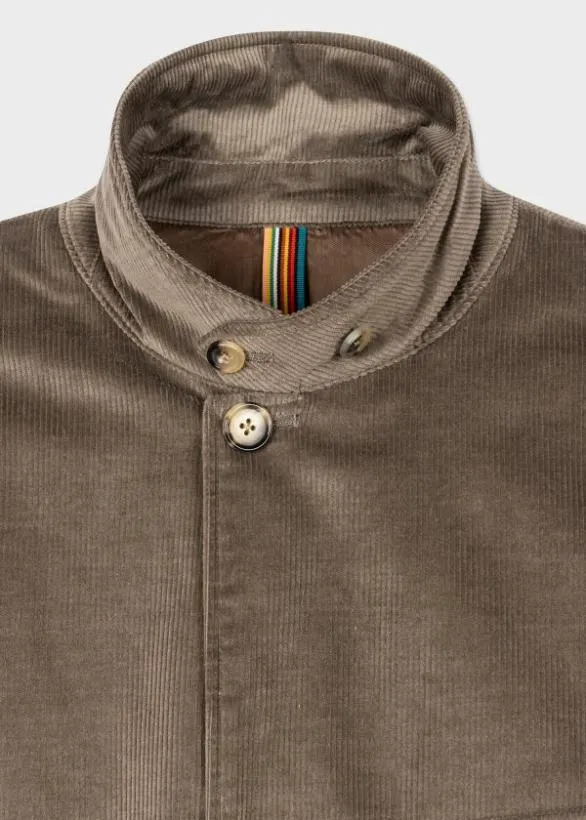 Paul Smith Coats and Jackets Corduroy Wadded Work Jacket Grey 8211 Mens