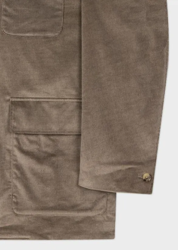 Paul Smith Coats and Jackets Corduroy Wadded Work Jacket Grey 8211 Mens