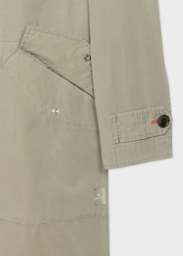 Paul Smith Coats and Jackets Cotton Hooded Parka Khaki 8211 Mens