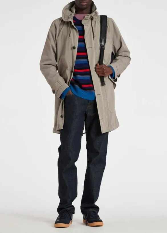 Paul Smith Coats and Jackets Cotton Hooded Parka Khaki 8211 Mens