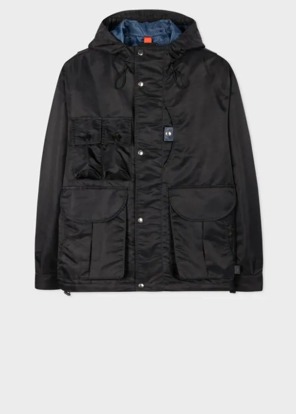 Paul Smith Coats and Jackets MultiPocket Hooded Jacket Black 8211 Mens