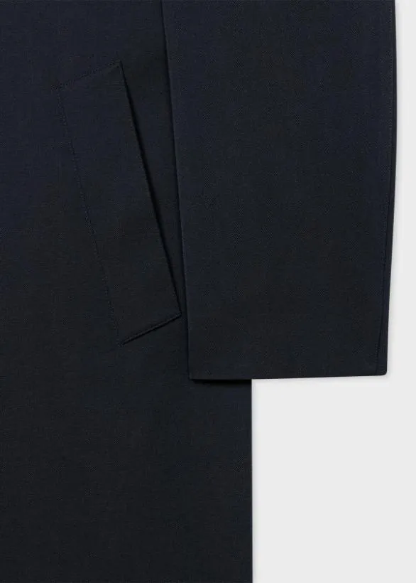 Paul Smith Coats and Jackets Wool And CottonBlend Mac Navy 8211 Mens