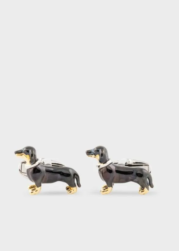 Paul Smith Cufflinks 039Daschund039 Cufflinks Black 8211 Mens